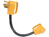 RV Dogbone Electrical Adapter, 30A (F)/50A (M)