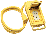 Black 14/3 SJEO Power Supply Cord, 9 Ft