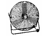 Black high velocity pedestal stand fan with round base