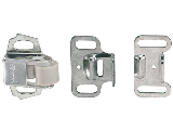Zinc plated cabinet roller catch with two strike plates