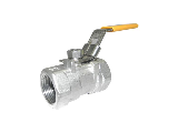 Stainless steel 3/8 inch threaded ball valve with red locking lever