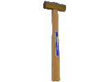 Solid Brass Mallet, 1 In Face, 12 Oz