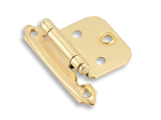 Cabinet Hinge Self-Closing (2) 3/8" Inset Brass Finish