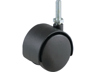 Black Threaded Stem Swivel Caster