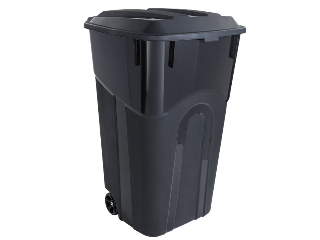 Black Wheeled Trash Can, 32 Ga