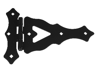 Ornamental Black Tee Hinge, 10 In