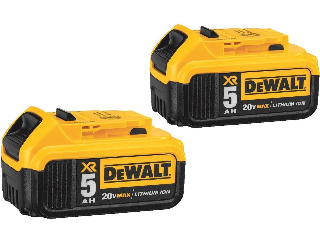 DeWALT Max Lithium Ion 20V Tool Battery, 2 Pack 5.0Ah