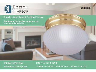 Round 2 Bulb Ceiling Fixture, 9 In