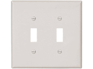 Wall Plate 2 Gang Switch Jumbo White