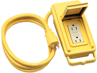 Black 14/3 SJEO Power Supply Cord, 9 Ft