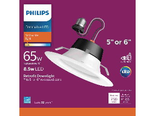 Philips Retrofit White LED Recessed Light Kit 5 In /6 In, 10 Watts