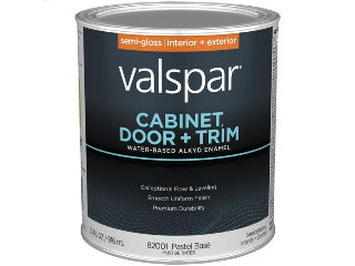 Valspar Cabinet, Door & Trim Waterborne Alkyd Interior/Exterior Enamel Pastel Base