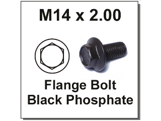 Class 10.9 Flange Bolt, 14mm x 2.00 (Lengths)