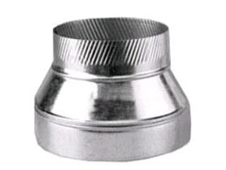 Galvanized Stove Pipe Reducer, 7 In x 6 In