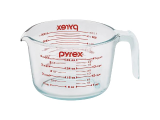 Glass Mixing & Measuring Bowl 1 Quart