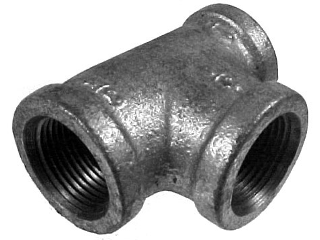 Galvanized Reducer Tee, 3/4 In x 3/4 In x 1/2 In