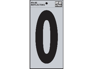 House Numbers 6" Reflective Stik-On (0 thru 9)