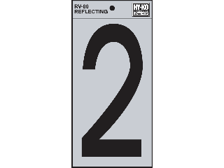 House Numbers 6" Reflective Stik-On (0 thru 9)