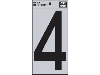 House Numbers 6" Reflective Stik-On (0 thru 9)