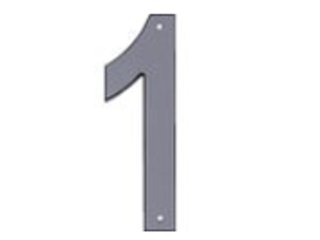 Click here to view larger image House Numbers 4 In Reflective Plastic Nail-on (0 thru 9)