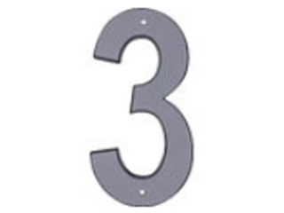 Click here to view larger image House Numbers 4 In Reflective Plastic Nail-on (0 thru 9)