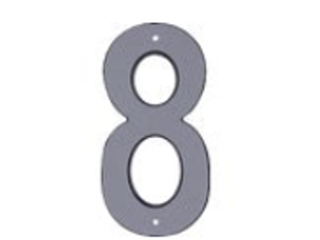 Click here to view larger image House Numbers 4 In Reflective Plastic Nail-on (0 thru 9)