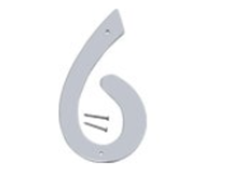 Click here to view larger image House Numbers 4 In Satin Nickel Nail-on (0 thru 9)