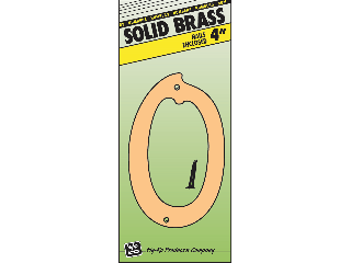 Click here to view larger image House Numbers 4" Solid Brass Nail-on (0 thru 9))
