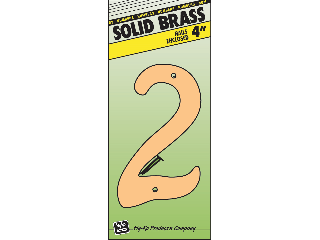Click here to view larger image House Numbers 4" Solid Brass Nail-on (0 thru 9))