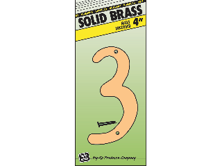 Click here to view larger image House Numbers 4" Solid Brass Nail-on (0 thru 9))