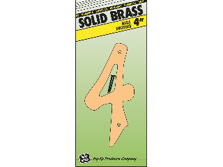 Click here to view larger image House Numbers 4" Solid Brass Nail-on (0 thru 9))