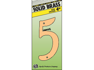 Click here to view larger image House Numbers 4" Solid Brass Nail-on (0 thru 9))