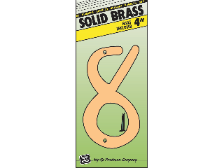 Click here to view larger image House Numbers 4" Solid Brass Nail-on (0 thru 9))