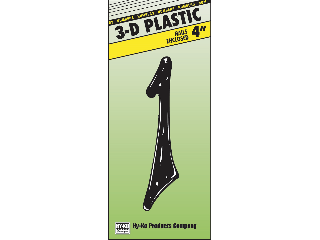 Click here to view larger image House Numbers 4" Black Plastic Nail-on (0 thru 9)