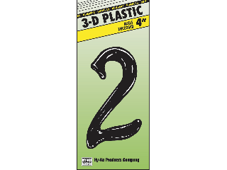 Click here to view larger image House Numbers 4" Black Plastic Nail-on (0 thru 9)