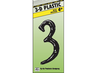 Click here to view larger image House Numbers 4" Black Plastic Nail-on (0 thru 9)