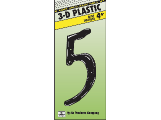 Click here to view larger image House Numbers 4" Black Plastic Nail-on (0 thru 9)