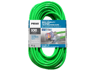Click here to view larger image Neon Green Extension Cord, 12/3 (Lengths)