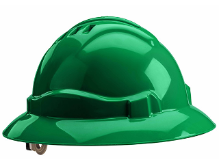 Click here to view larger image Full Brim Unvented Hard Hat Class E (Colors)